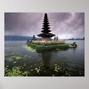 Póster Indonesia, Bali, Templo Ulun Danu.