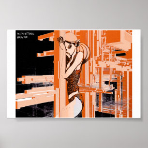 Póster industrial orange