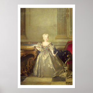 Póster Infanta María Ana Victoria de Borbón, 1724 (aceite