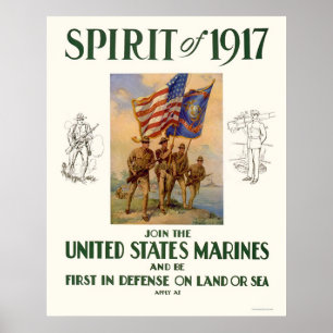 Póster Infantes de marina - alcohol de 1917