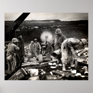 Póster Infantes de marina de WWII LOS E.E.U.U. en Iwo