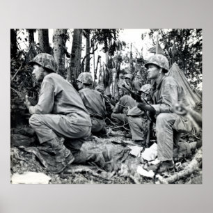 Póster Infantes de marina de WWII LOS E.E.U.U. en Peleliu