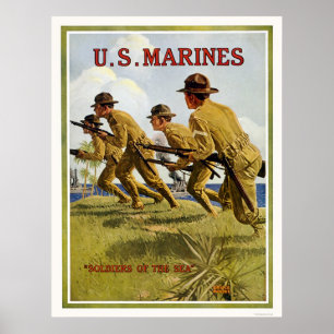 Póster Infantes de marina - "soldados del mar "