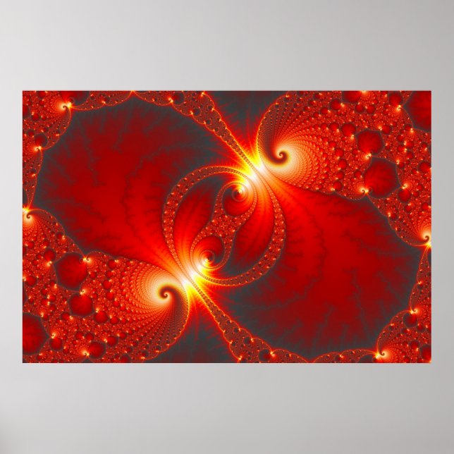 Póster Infernal - Fractal Art (Frente)