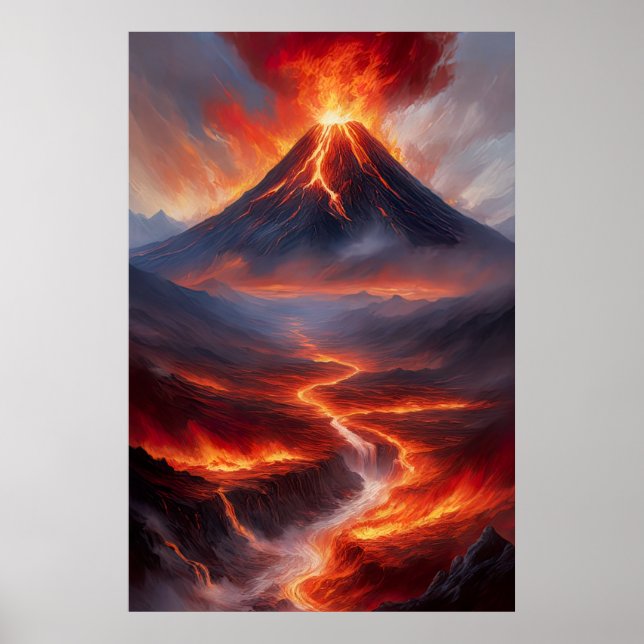 Póster Inferno desatado, la masiva erupción volcánica (Frente)
