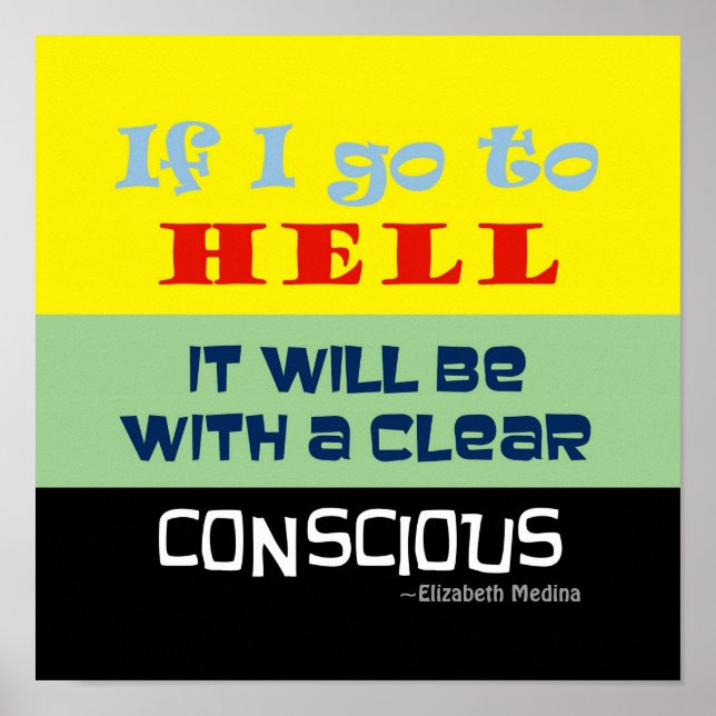 Póster Infierno Consciente ~ 12X12 Poster (Frente)