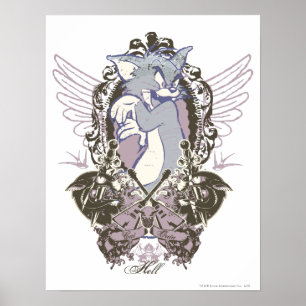 Póster Infierno de Outa del gato de Tom