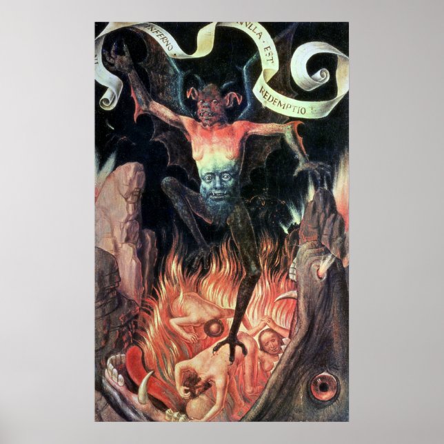 Póster Infierno, panel de la derecha del Triptych of Eart (Frente)