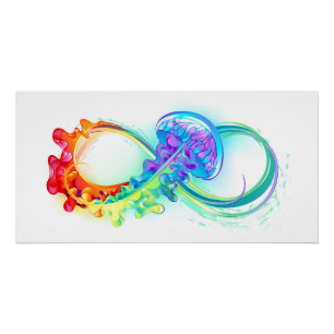 Póster Infinidad con las medusas del arcoiris