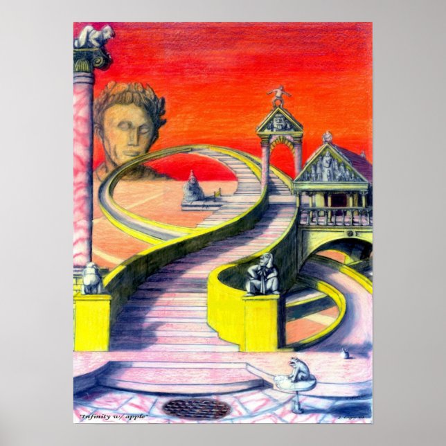 Póster Infinidad con manzana - Poster (Frente)
