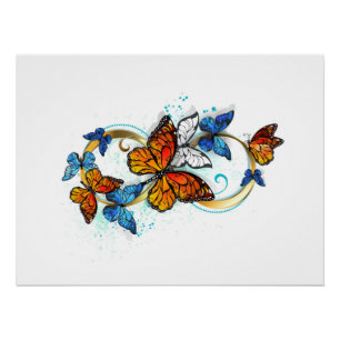 Póster Infinidad de mariposas monarca