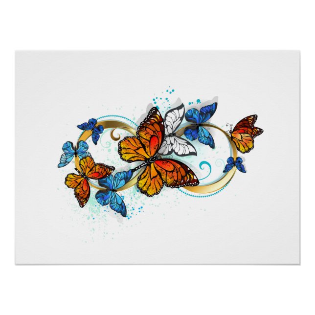 Póster Infinidad de mariposas monarca (Anverso)
