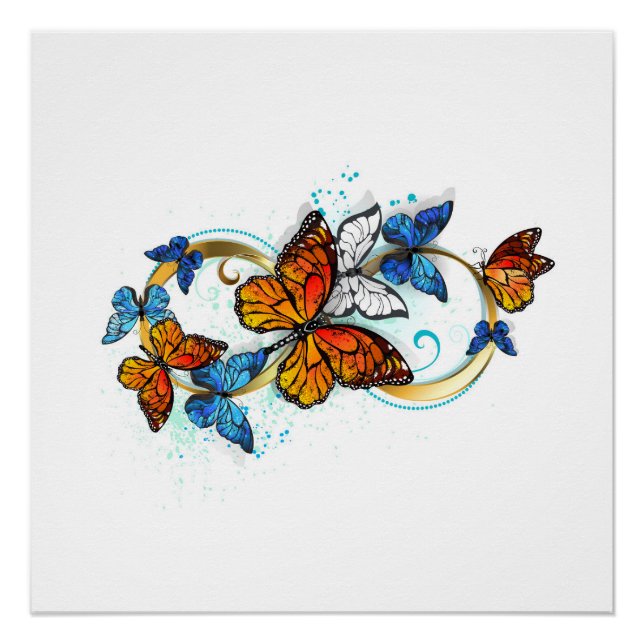 Póster Infinidad de mariposas monarca (Anverso)