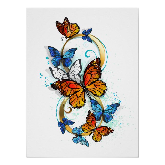 Póster Infinidad de Mariposas Monarca (Anverso)