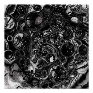 Póster Infinito blanco y negro