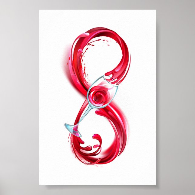Póster Infinito con vino Rojo (Frente)