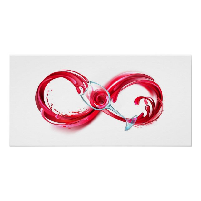 Póster Infinito con vino Rojo (Anverso)