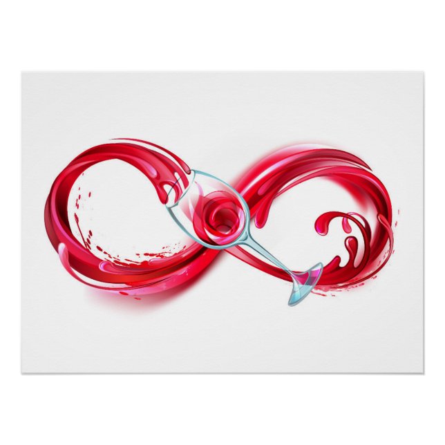 Póster Infinito con vino Rojo (Anverso)