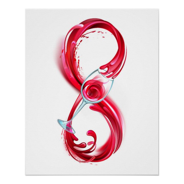 Póster Infinito con Vino Tinto (Anverso)