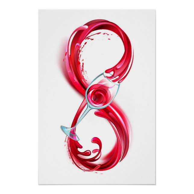 Póster Infinito con Vino Tinto (Anverso)