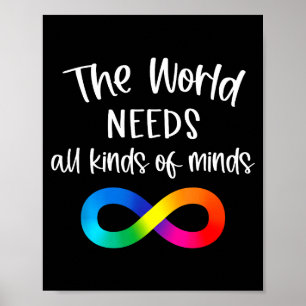 Póster Infinito El Mundo Necesita Todo Tipo De Mentes Aut