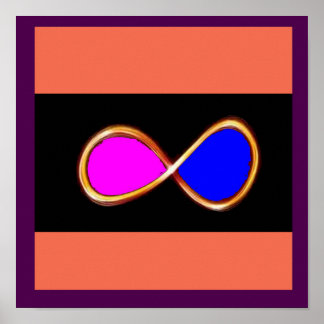 Póster INFINITO VERDADERO AMOR cosmos matemáticas natural