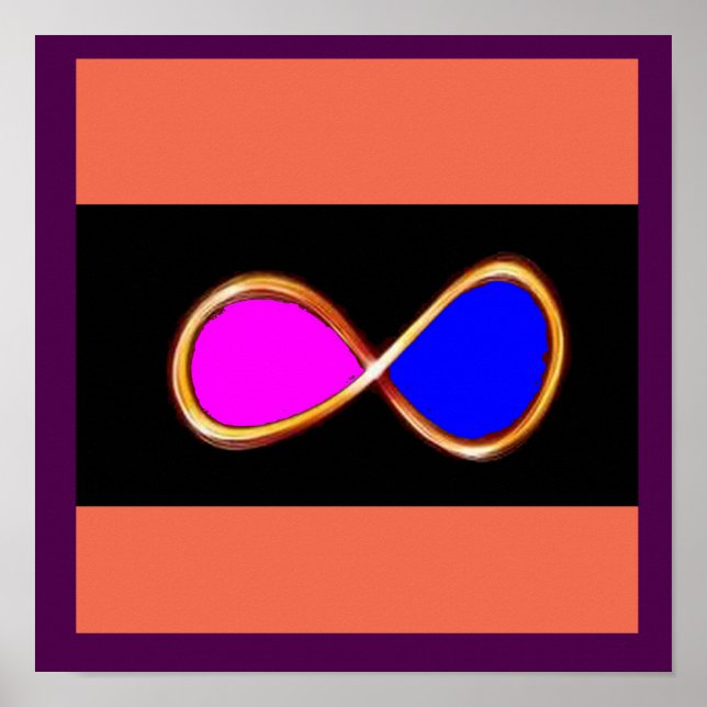 Póster INFINITO VERDADERO AMOR cosmos matemáticas natural (Frente)