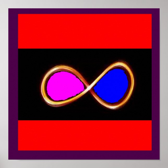 Póster INFINITO VERDADERO AMOR cosmos matemáticas natural (Frente)