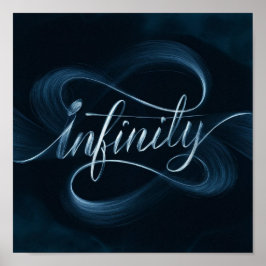 Póster Infinity - Calligrafía en inglés