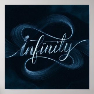 Póster Infinity - Calligrafía en inglés