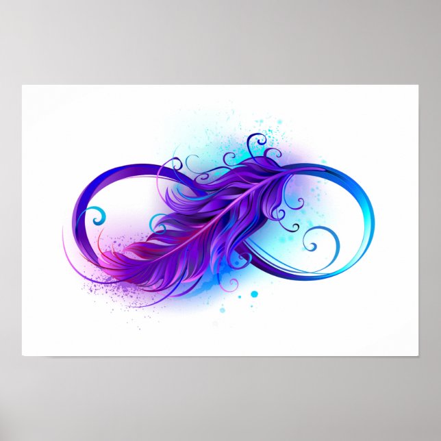 Póster Infinity with Purple Feather (Frente)