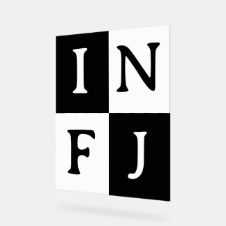 Póster INFJ: Arte de Pared en Blanco y Negro