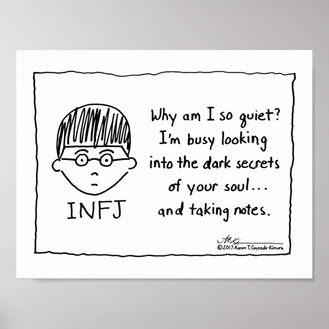 Póster INFJ Imprimir notas (Frente)