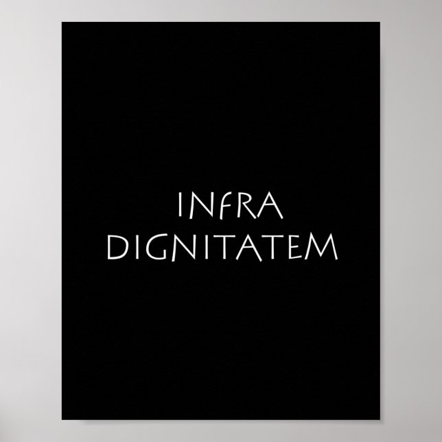 Póster Infra dignitatem (Frente)