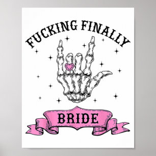 Póster Ing Finalmente Bride Skeleton Ring Finger Bachelor