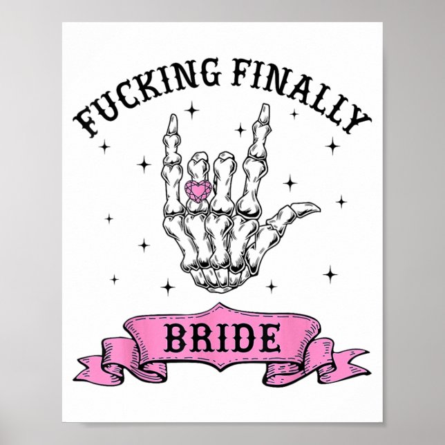 Póster Ing Finalmente Bride Skeleton Ring Finger Bachelor (Frente)