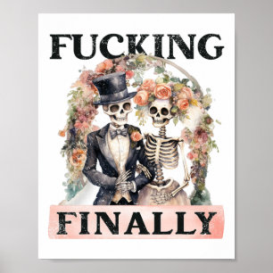 Póster Ing Por Última Noviaria Skeleton Bride Groom Hallo