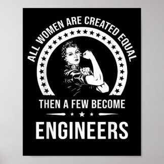 Póster Ingeniera divertida para todas las mujeres es crea
