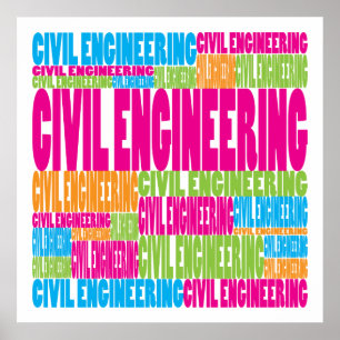 Póster Ingeniería civil colorida