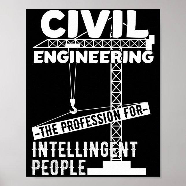 Póster Ingeniería Civil La Profesión Para Inteligencia (Frente)