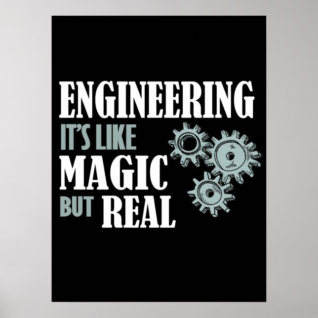 Póster Ingeniería - Es como la magia pero real (Frente)