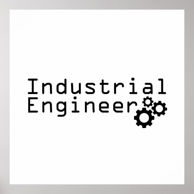Póster Ingeniería Industrial Ingeniero Divertido (Frente)