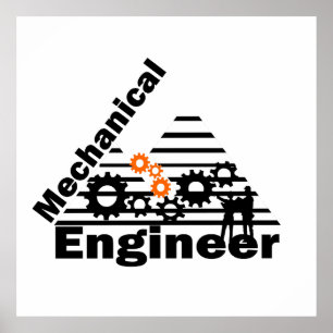 Póster Ingeniería Mecánica Ingeniero Divertido