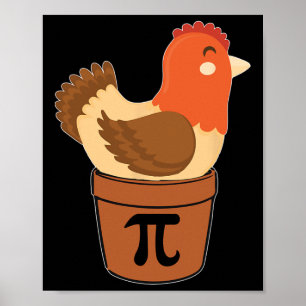 Póster Ingeniero de matemáticas divertidas en pollos Nerd
