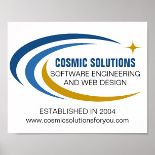 Póster Ingeniero de software cósmico Tecnología informáti