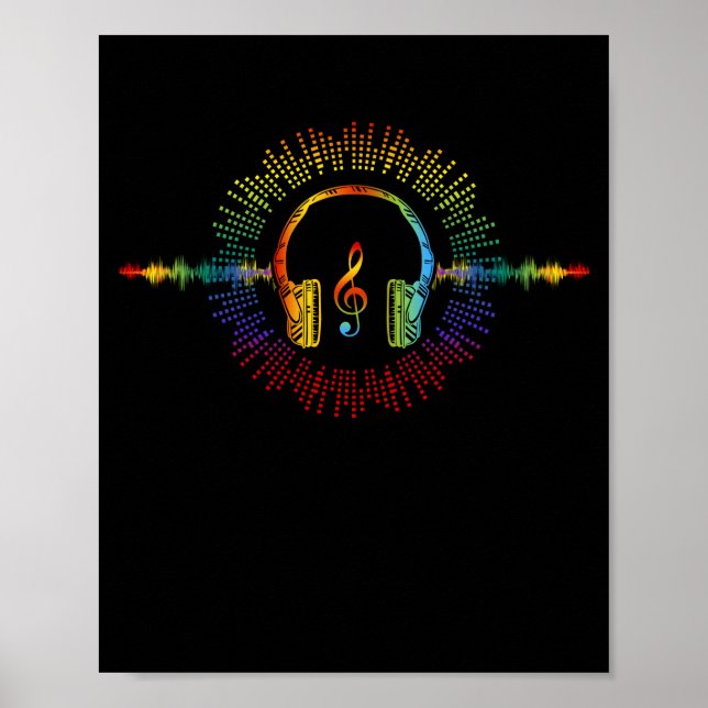 Póster Ingeniero de sonido Audio Wave Audio Engineer Musi (Frente)