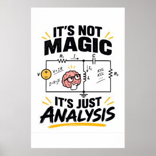Póster Ingeniero Eléctrico No es Mágica - Solo Análisis