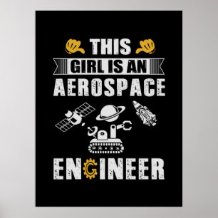 Póster Ingeniero Este Chica Es Ingeniero Aeroespacial