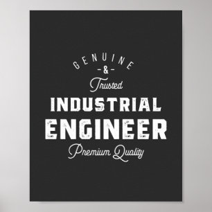 Póster Ingeniero industrial, genial, ingeniero, ingenierí