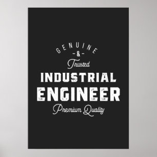 Póster Ingeniero industrial, genial, ingeniero, ingenierí